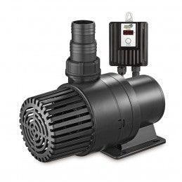 Black submersible water pump with digital controller for ponds and fountains
